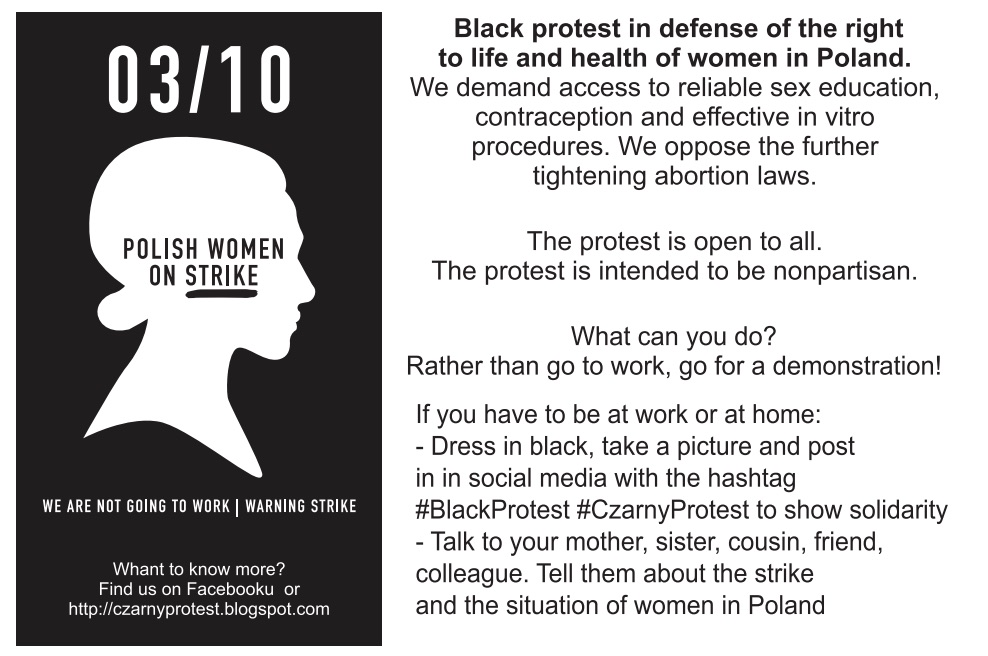 Marchas de Mujeres (1): El lunes negro en&nbsp;Polonia.